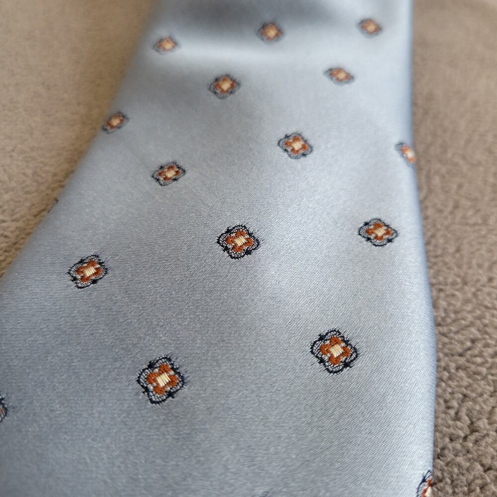 VINTAGE JOHN FREDERICS Tie One Size Blue Red Florals Union Made RN18240 - Picture 6 of 6
